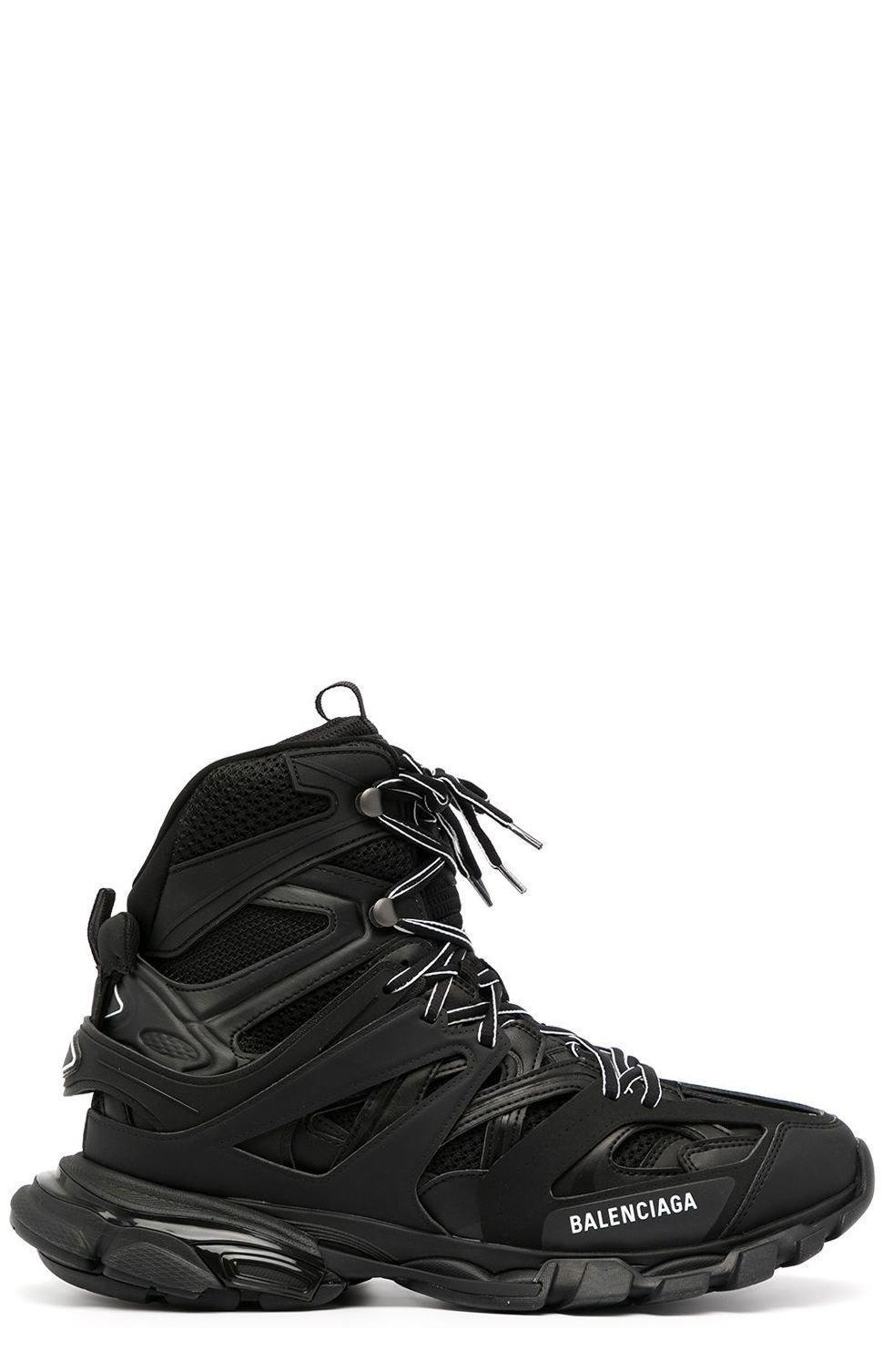 BALENCIAGA Black Mesh And Nylon Hike Track Sneakers Product Image