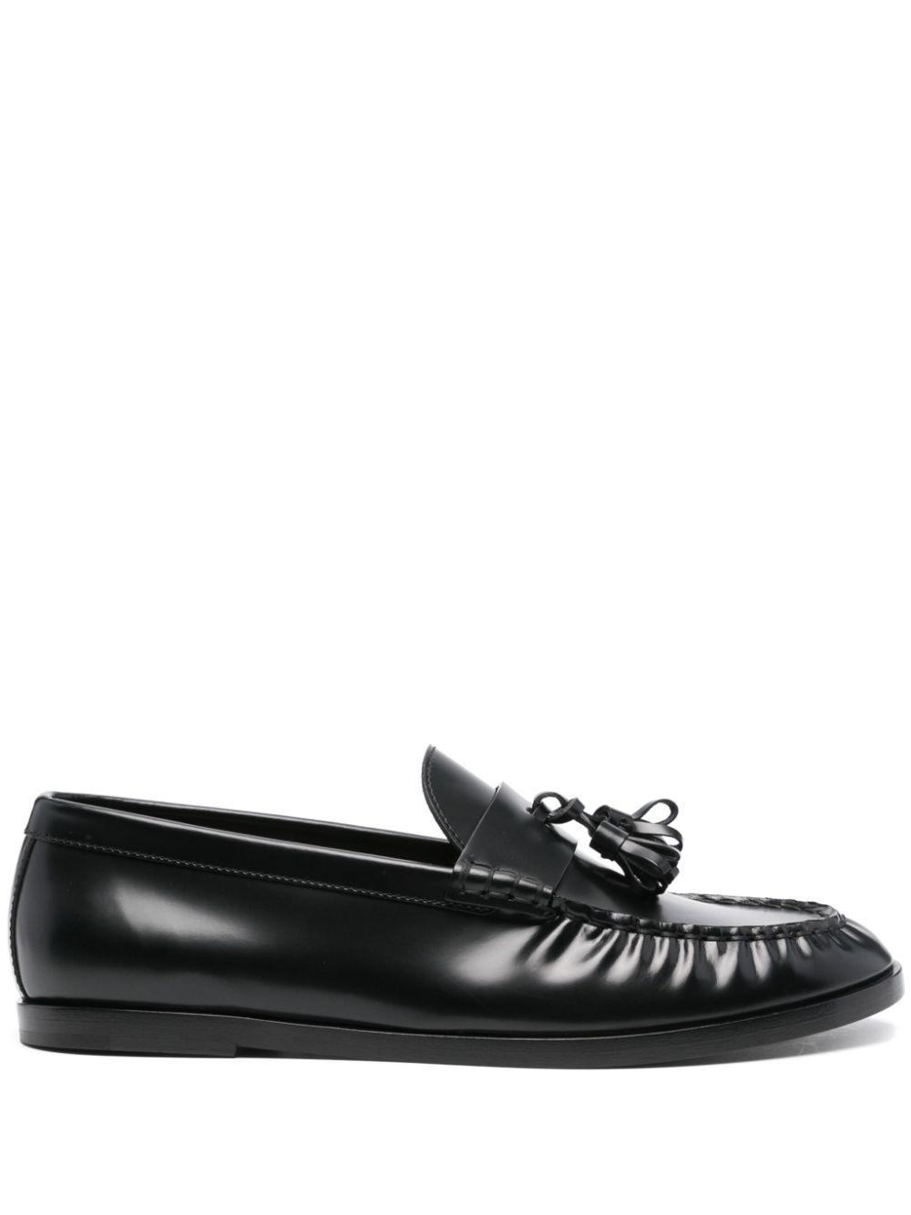 THE ROW Alexander Mcqueen Leather Loafers In Black Product Image