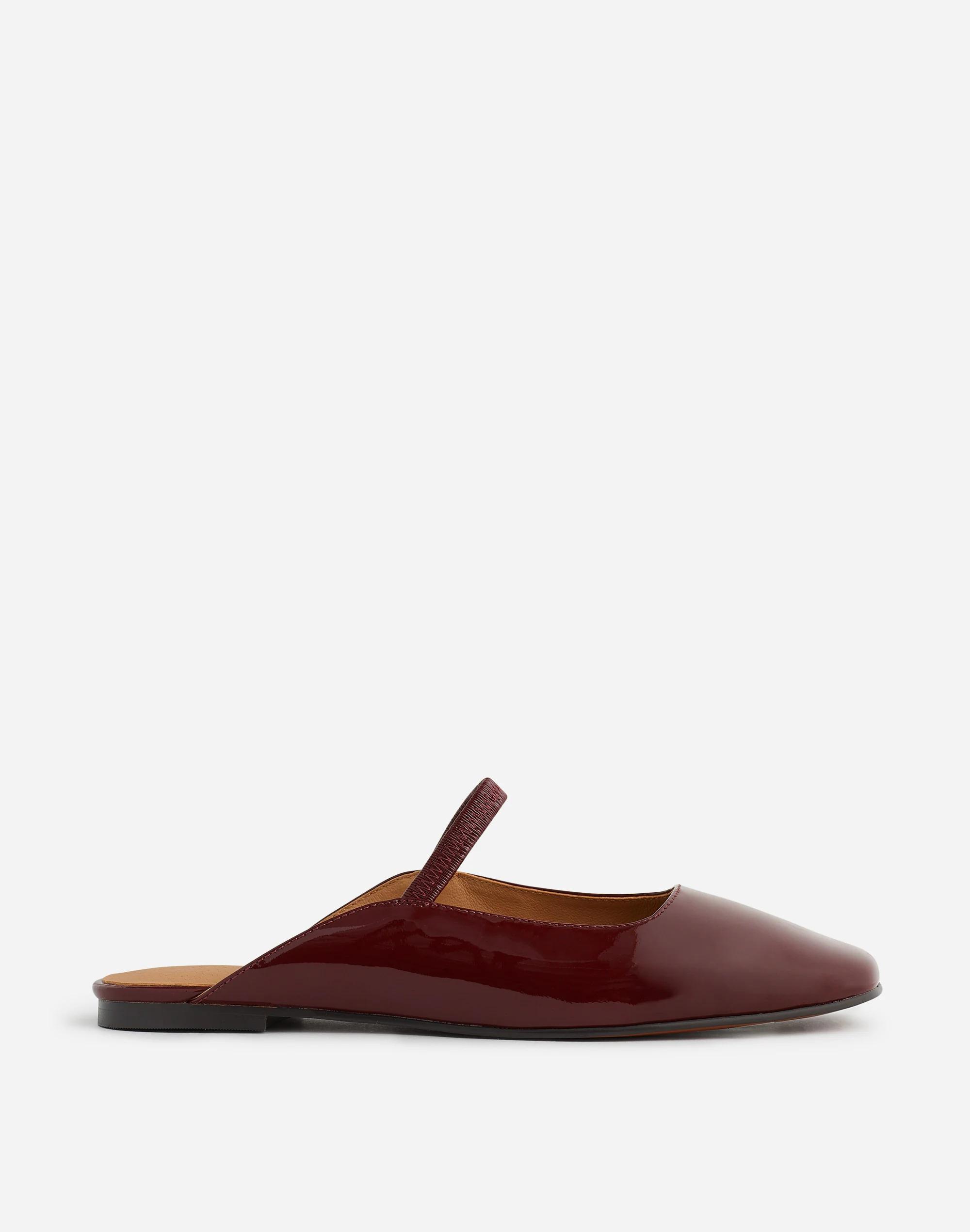 The Greta Ballet Flat Mule in Patent Leather Product Image