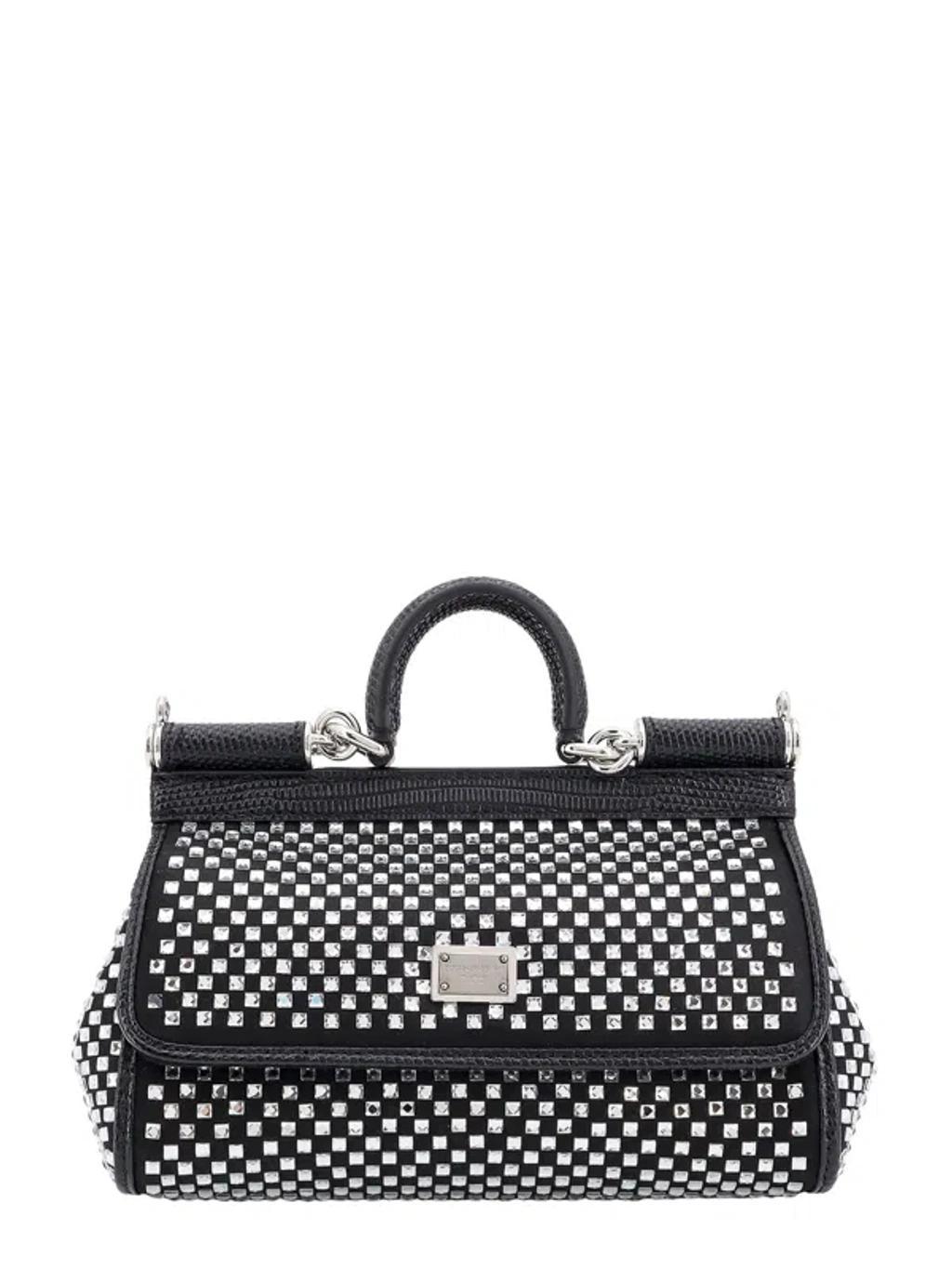 Sicily Handbag In Black/silver Product Image