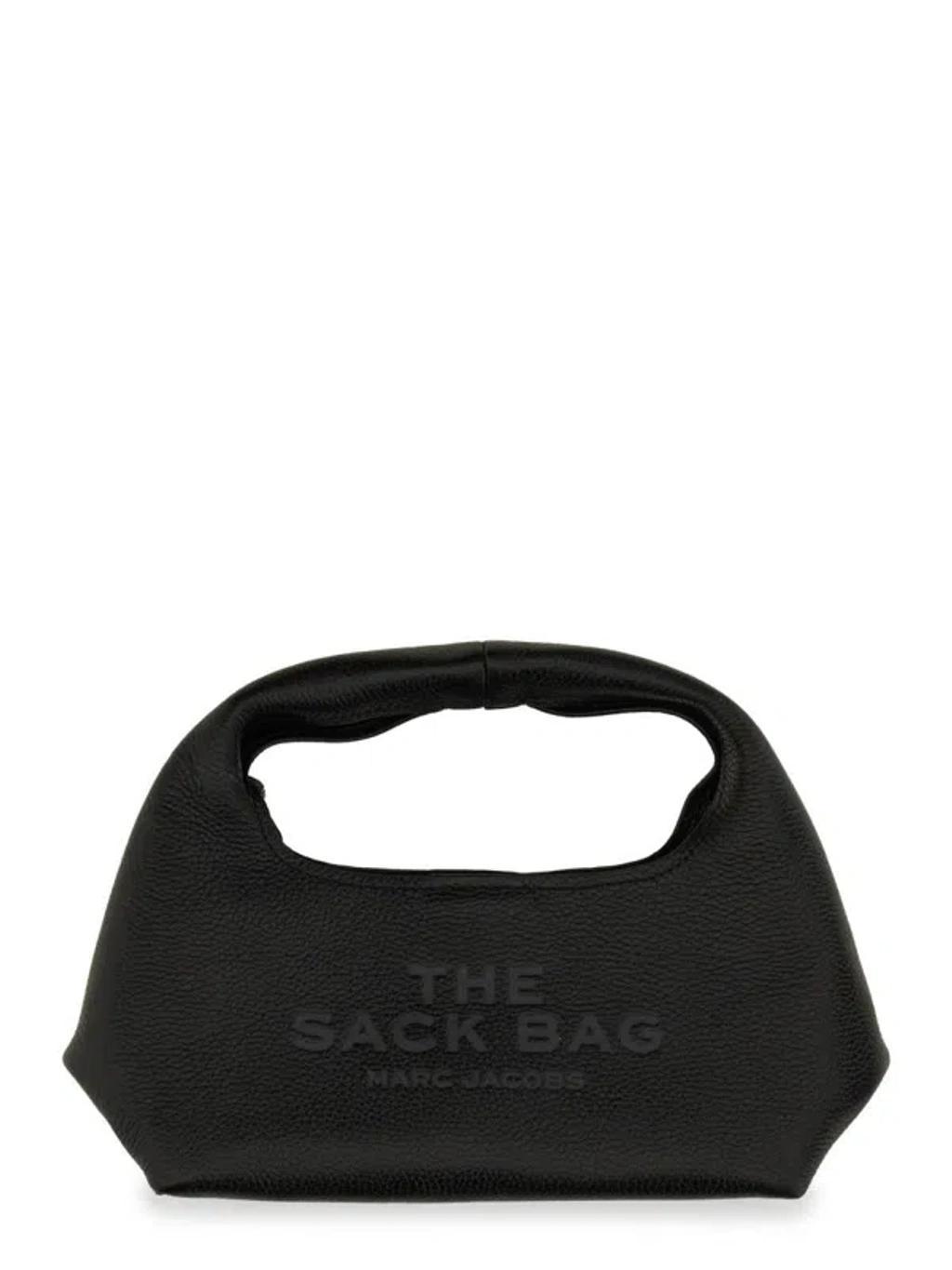 MARC JACOBS Black Leather Mini The Sack Bag Handbag Product Image