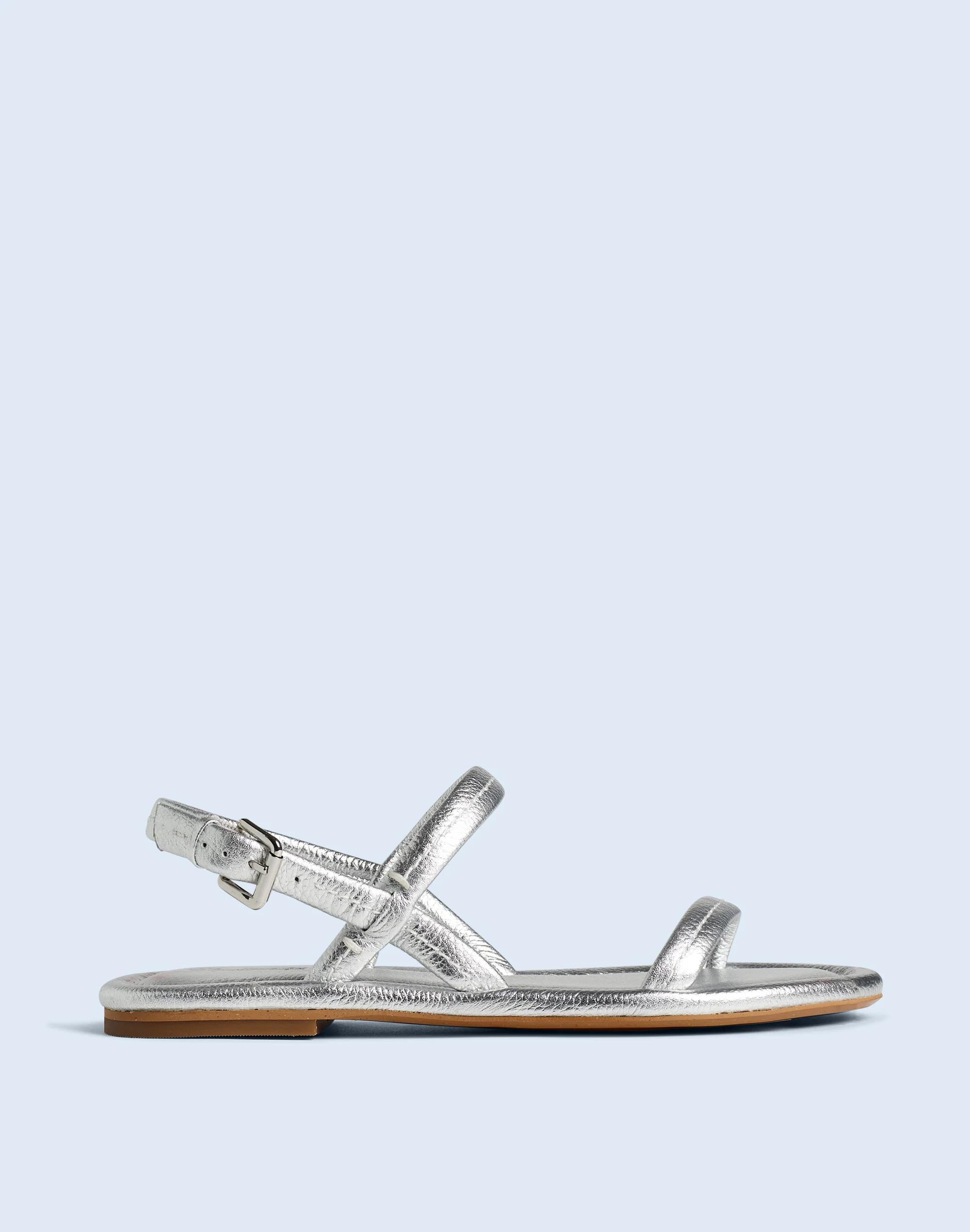 The Janine Slingback Sandal in Metallic Leather Product Image