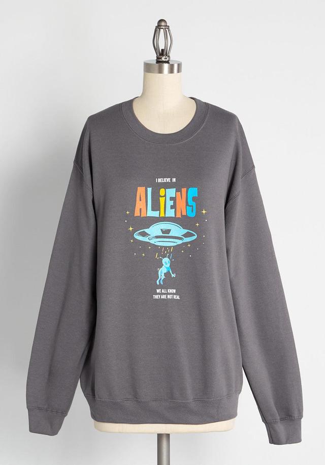 Believe in Aliens Graphic Sweatshirt Product Image