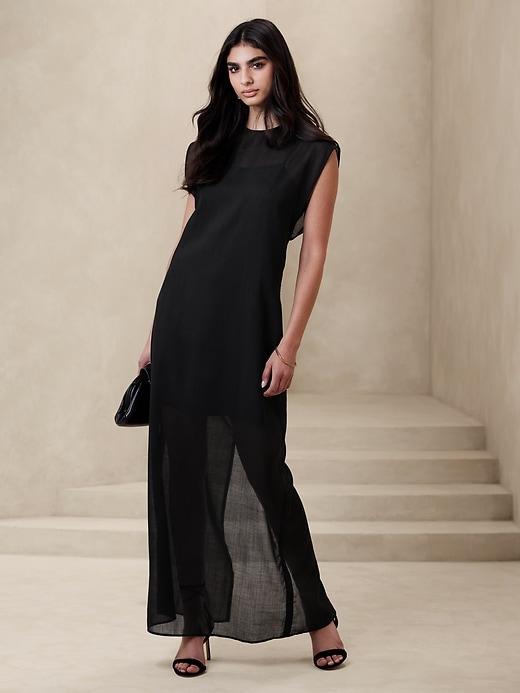 Lavinia Sheer Wool Dress Product Image