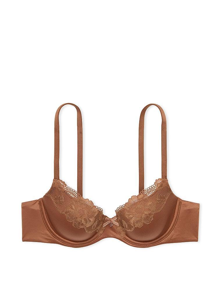 Lightly Lined Lace-Trim Demi Bra Product Image