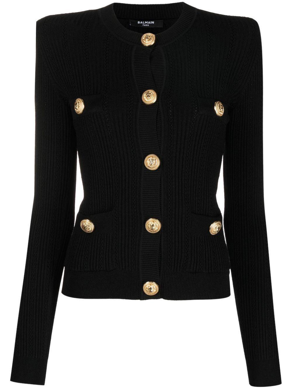 Black Button Cardigan Product Image