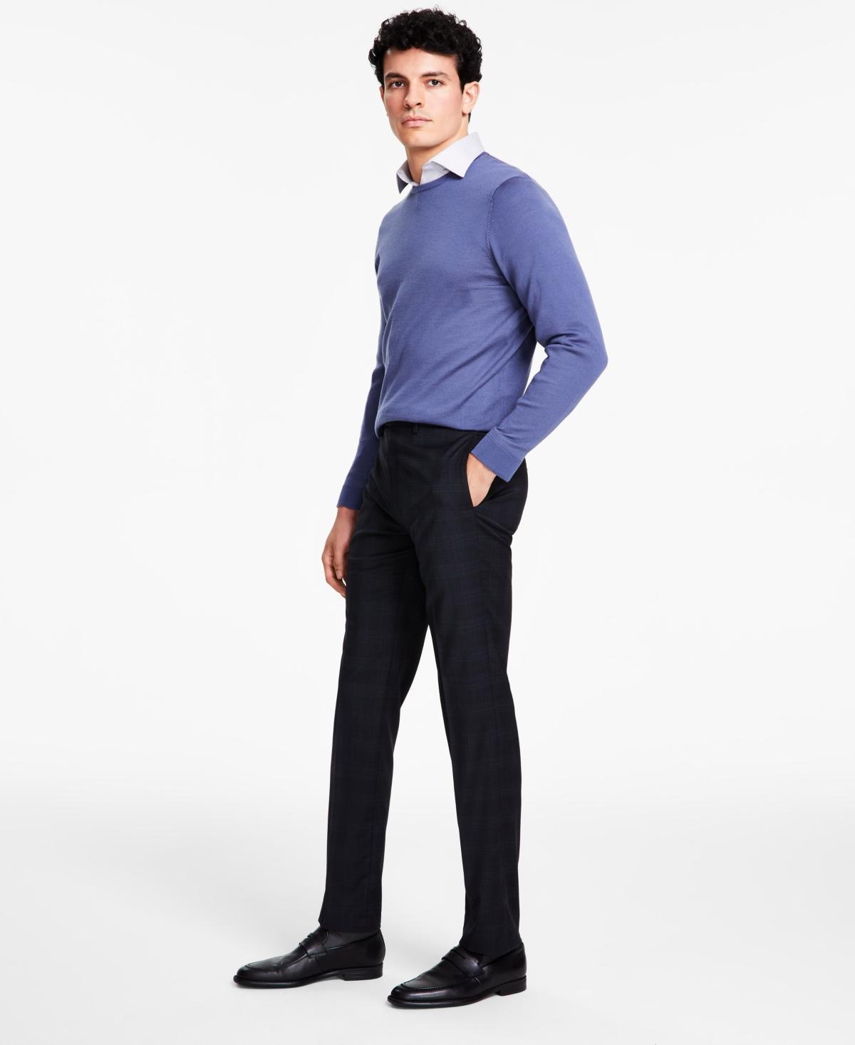 Calvin Klein Mens Slim-Fit Wool-Blend Stretch Suit Pants Product Image