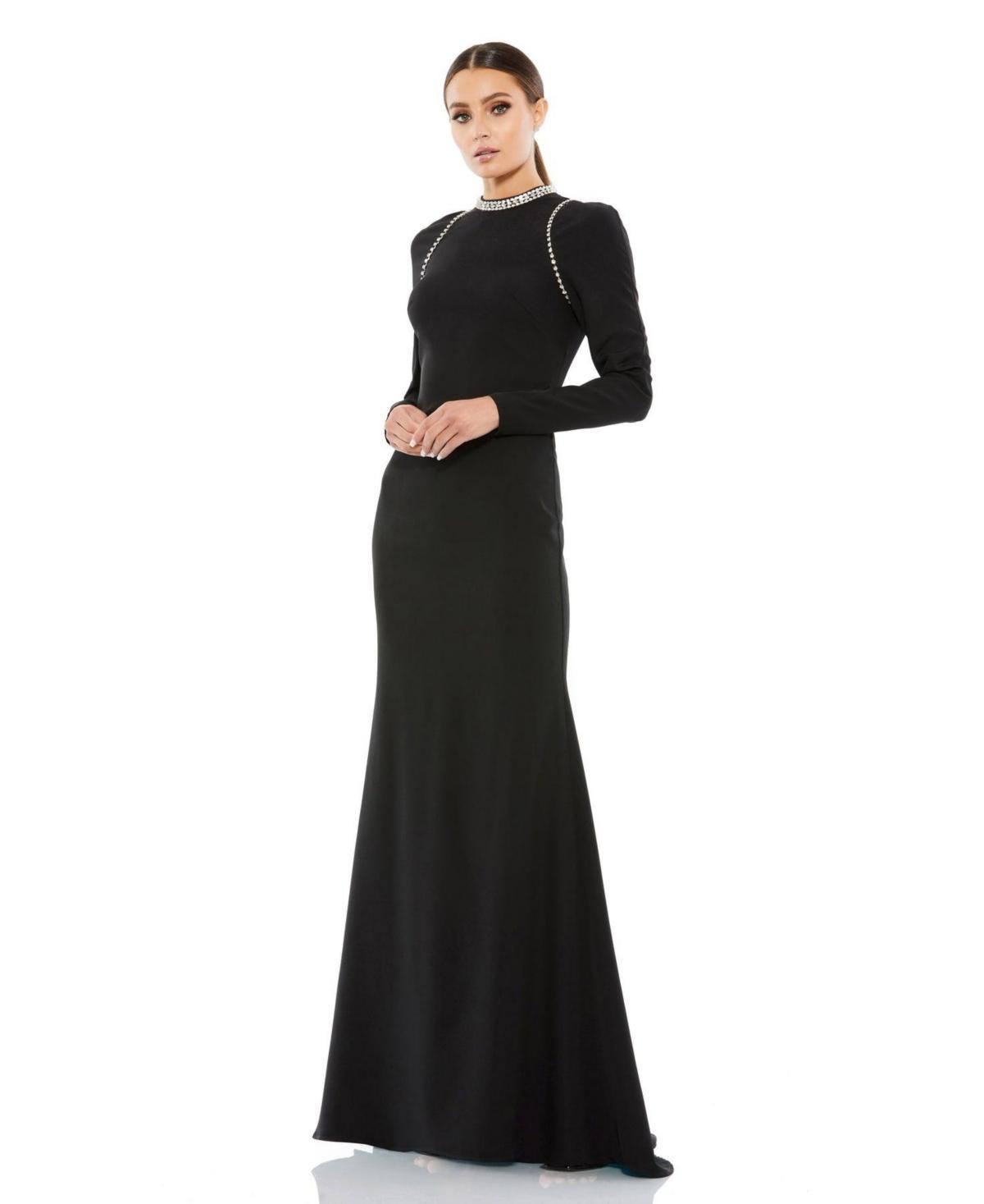 Womens Ieena Raglan Long Sleeve High Neck Gown Product Image