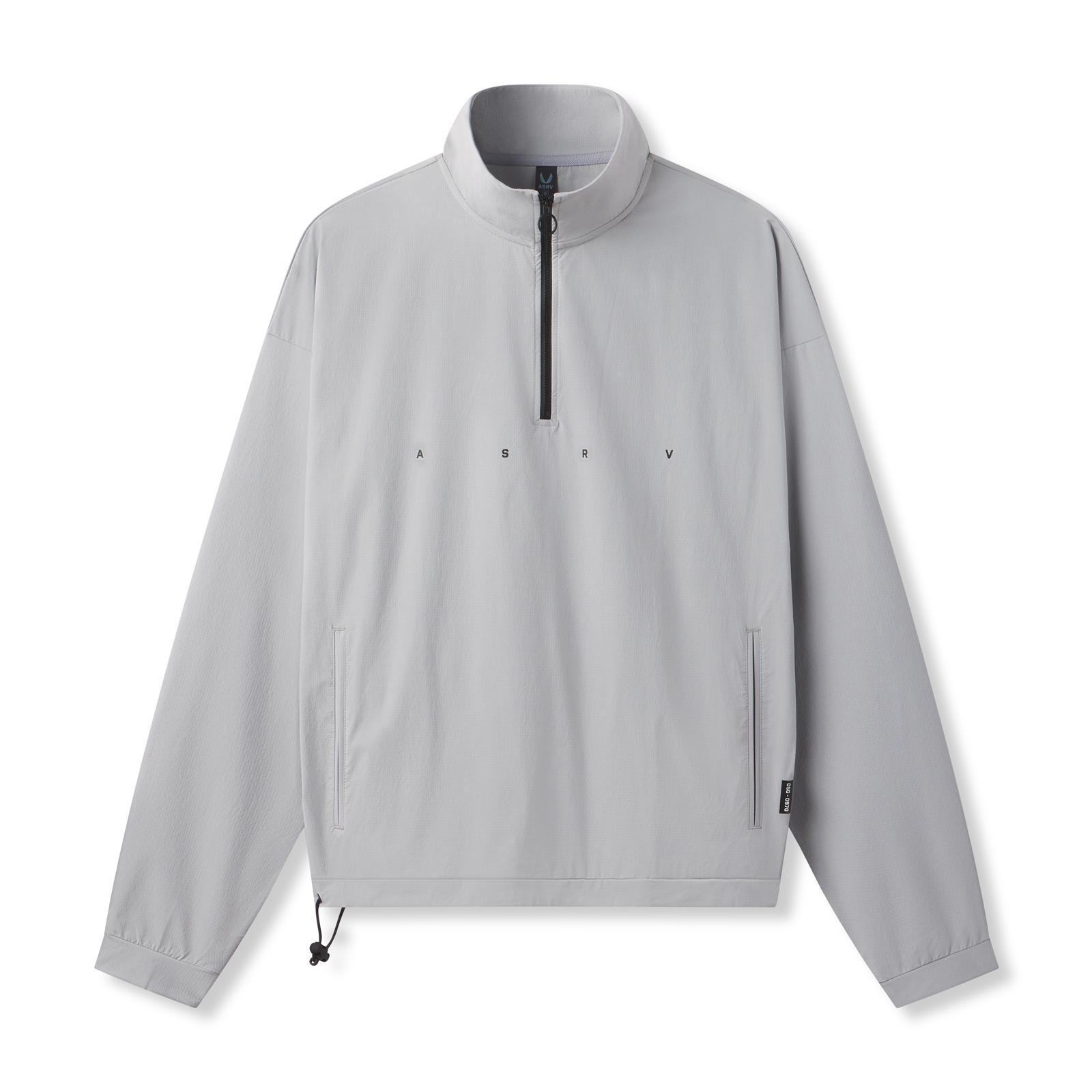 0970. Ripstop Quarter Zip Jacket - Slate Grey Product Image