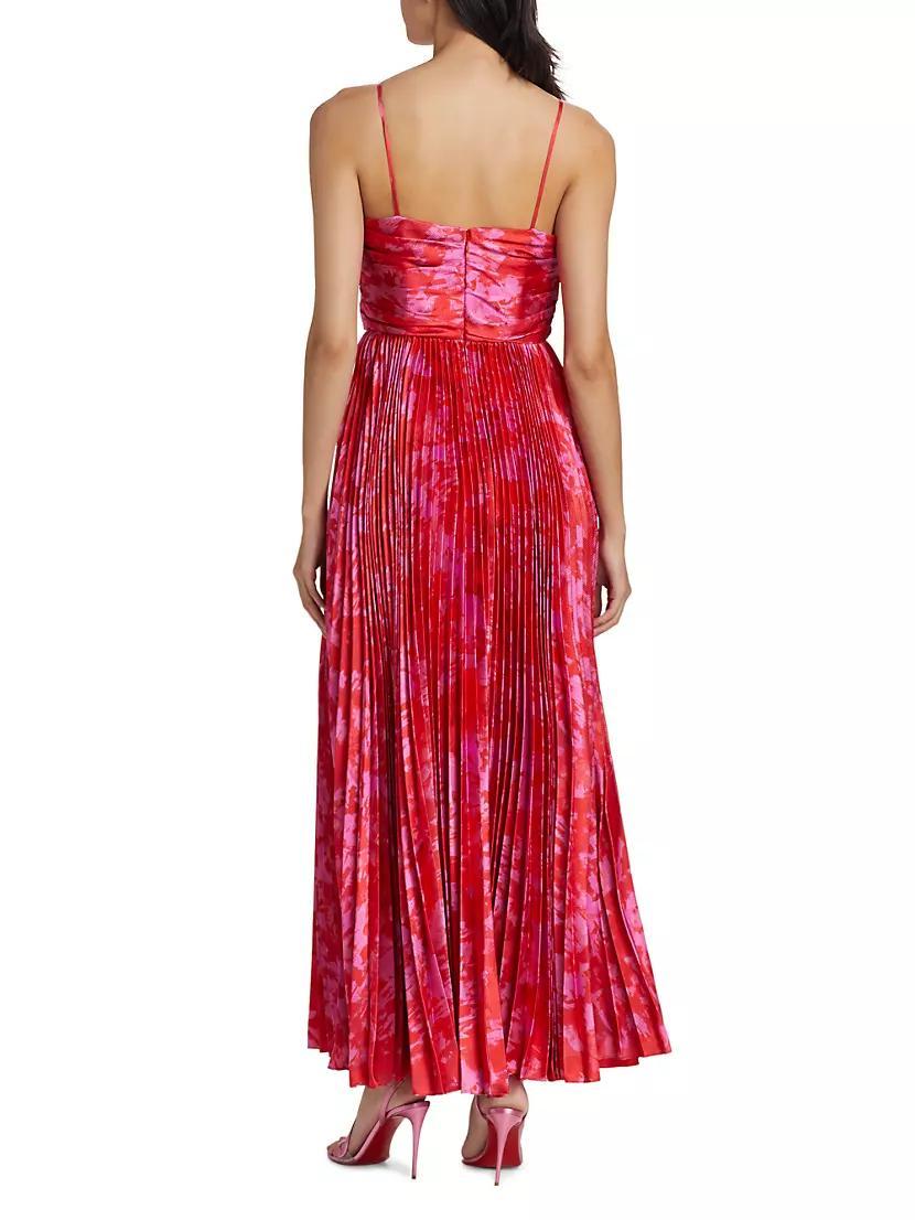 Suzette Abstract Satin Maxi Dress Product Image