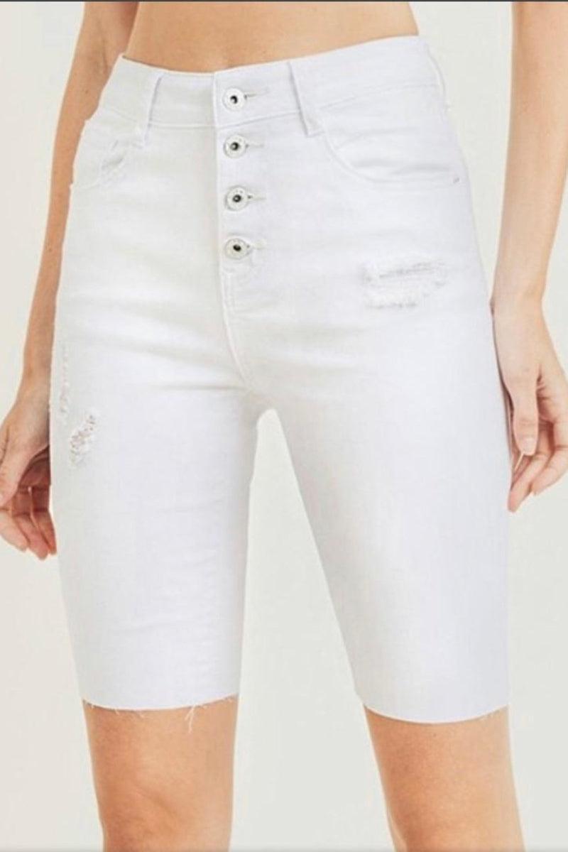 White Bermuda Shorts Product Image