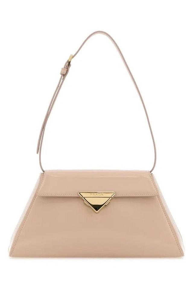 PRADA Woman Powder Pink Leather Shoulder Bag Product Image