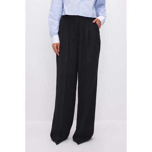 Womens Wide Leg Trousers | Black, Size 16 Plus | Good American by Khlo Kardashian Product Image