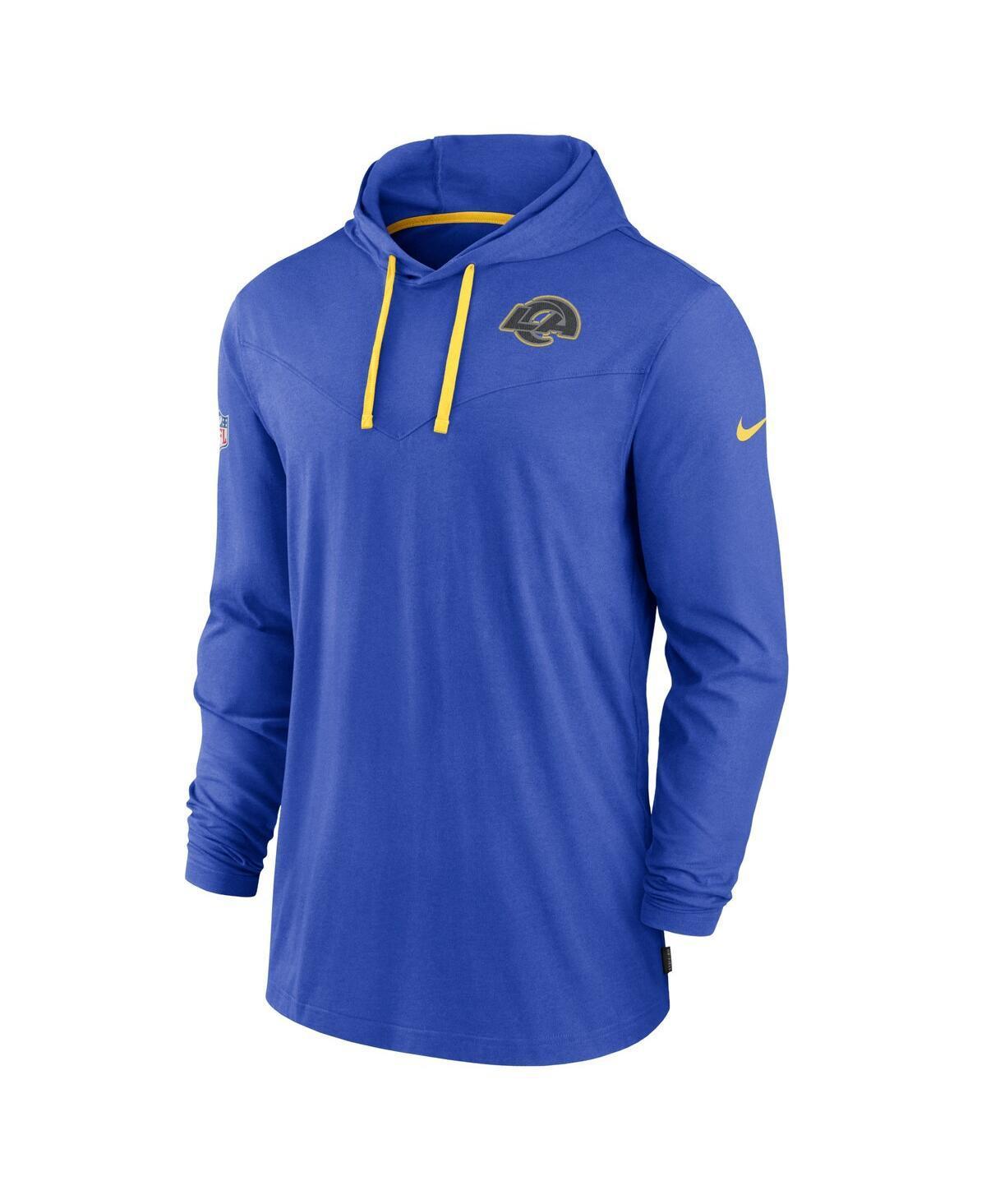 NIKE Men's  Royal Los Angeles Rams Sideline Pop Performance Pullover Long Sleeve Hoodie T-shirt Product Image