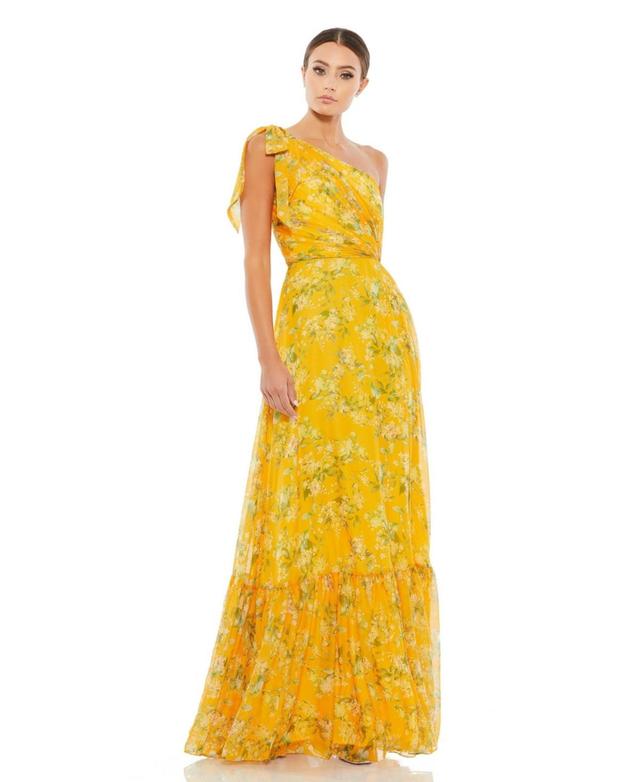 Womens Ieena Floral One Shoulder Bow Maxi Dress Product Image