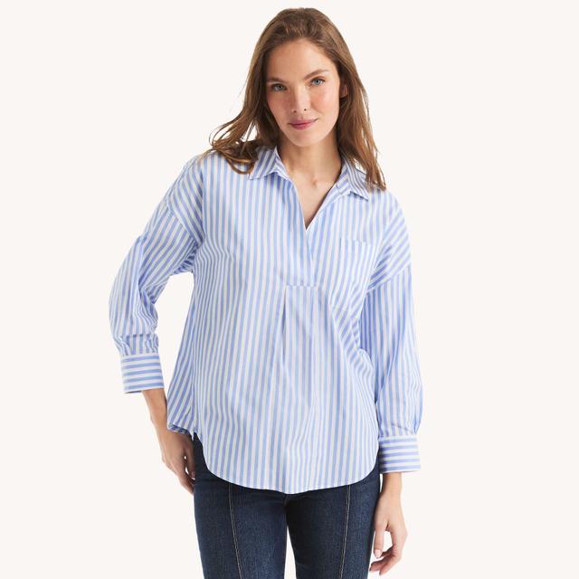 Striped Popover Top Product Image