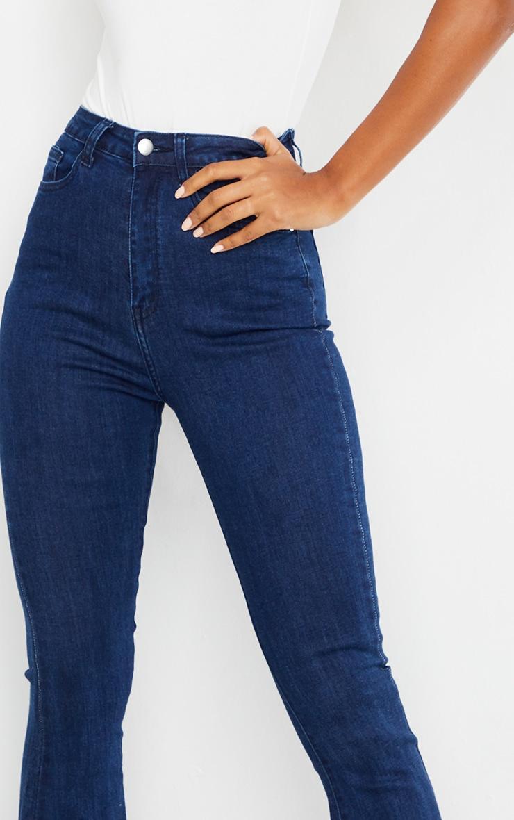 Indigo Raw Hem Extreme Bell Flare Jeans Product Image