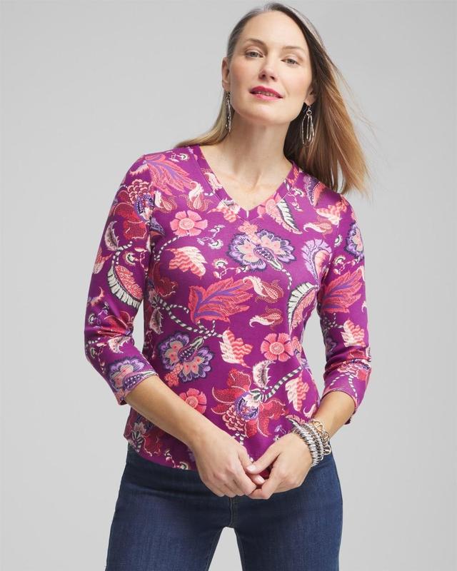 Women's Paisley Everyday 3/4 Sleeve Tee Product Image