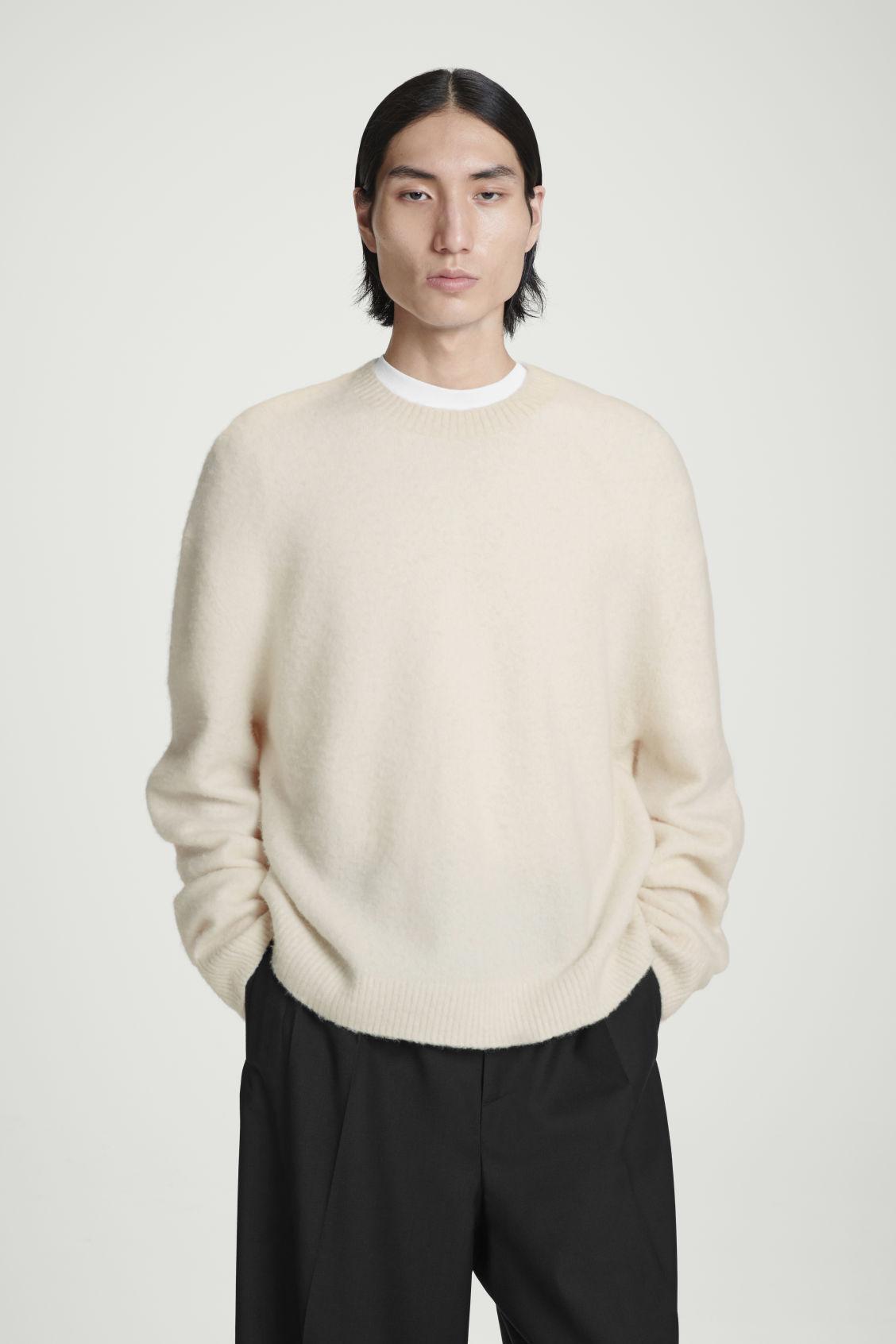 BRUSHED-WOOL CREW-NECK JUMPER Product Image