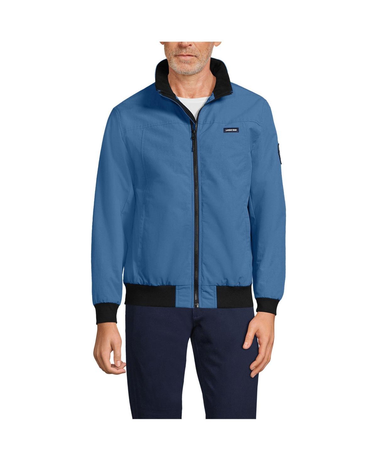 Mens Lands End Classic Squall Bomber Jacket Deep Blue Product Image