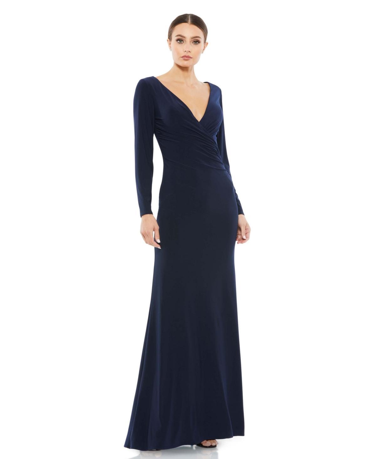 Womens Ieena Jersey Wrap A-Line Gown Product Image