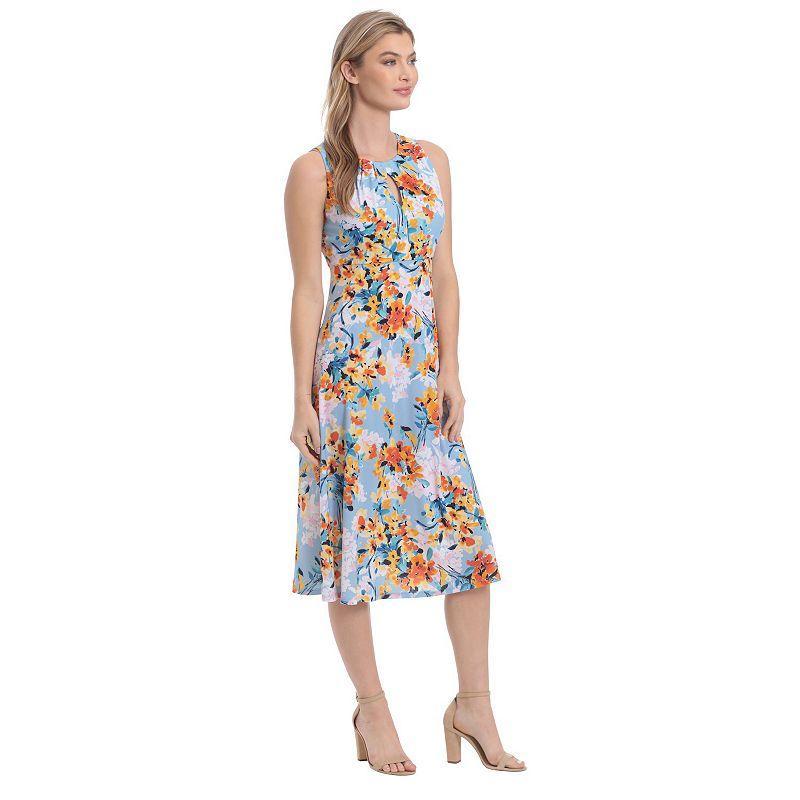 Womens London Times Empire Waist Fit & Flare Midi Dress Product Image