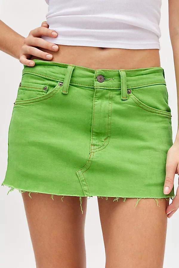 Urban Renewal Remade Overdyed Gummy Denim Mini Skirt Womens at Urban Outfitters Product Image