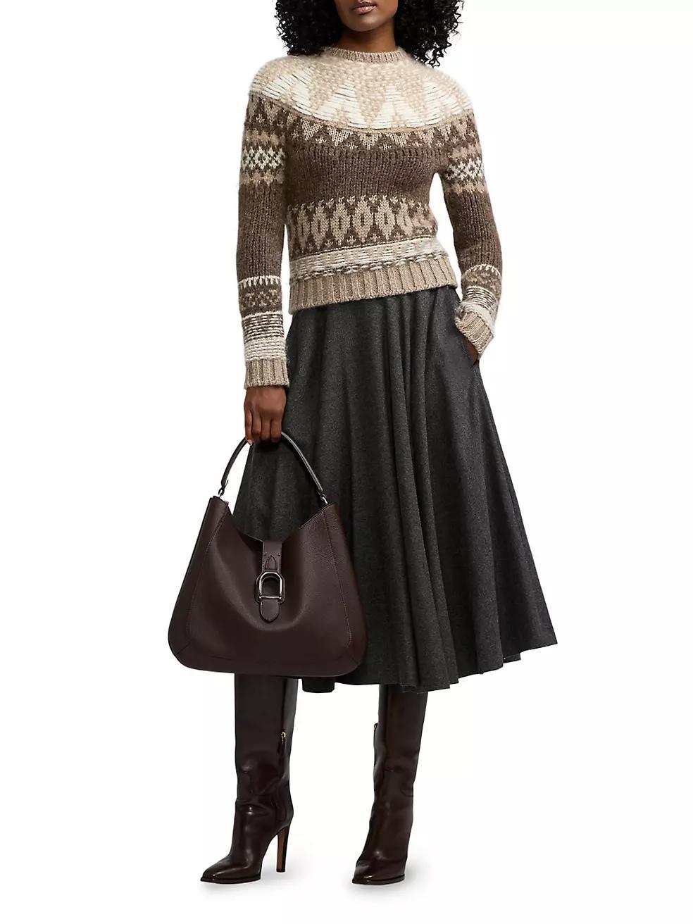 Patterned Cashmere & Wool-Blend Sweater Product Image