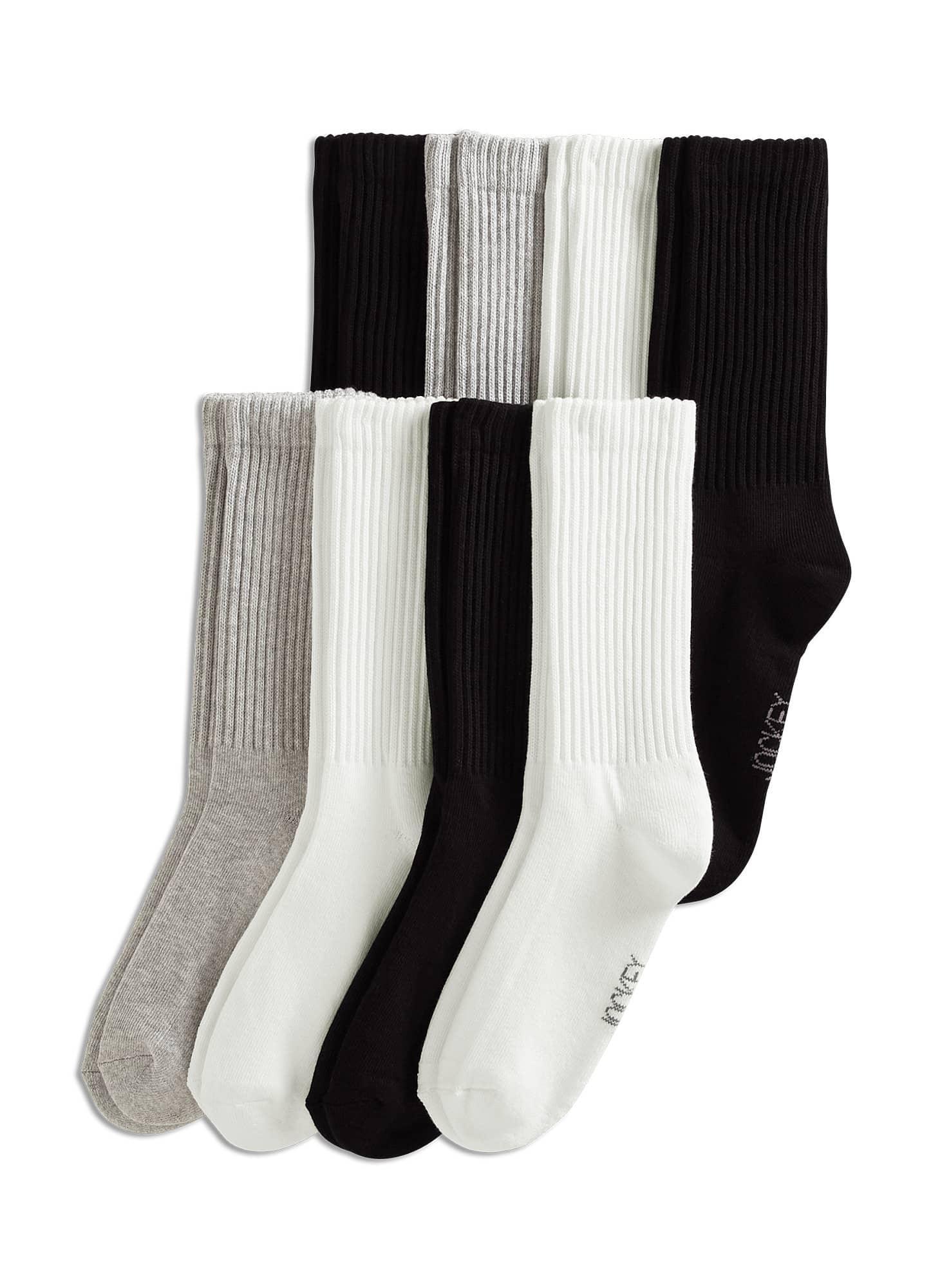 Men's Socks Men's Essentials Antimicrobial Crew Socks - 8 Pack, Black/Grey/White Product Image