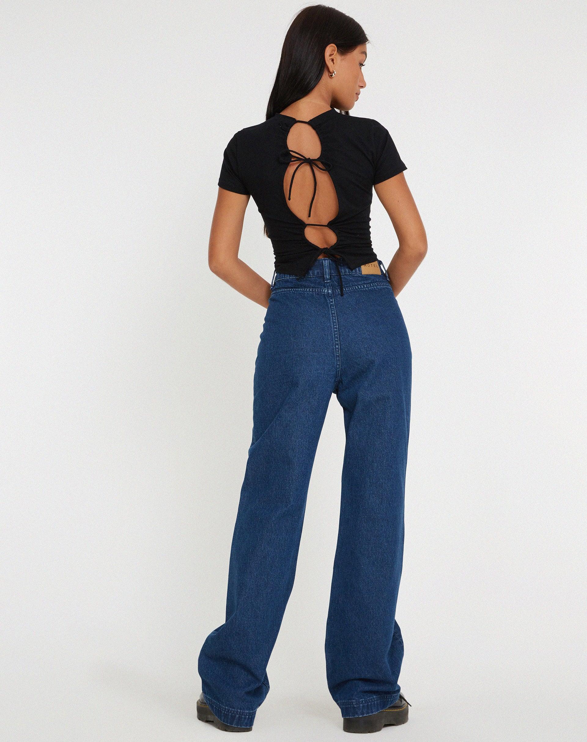 Retro Pocket Flare Jeans in 90's Indigo Product Image