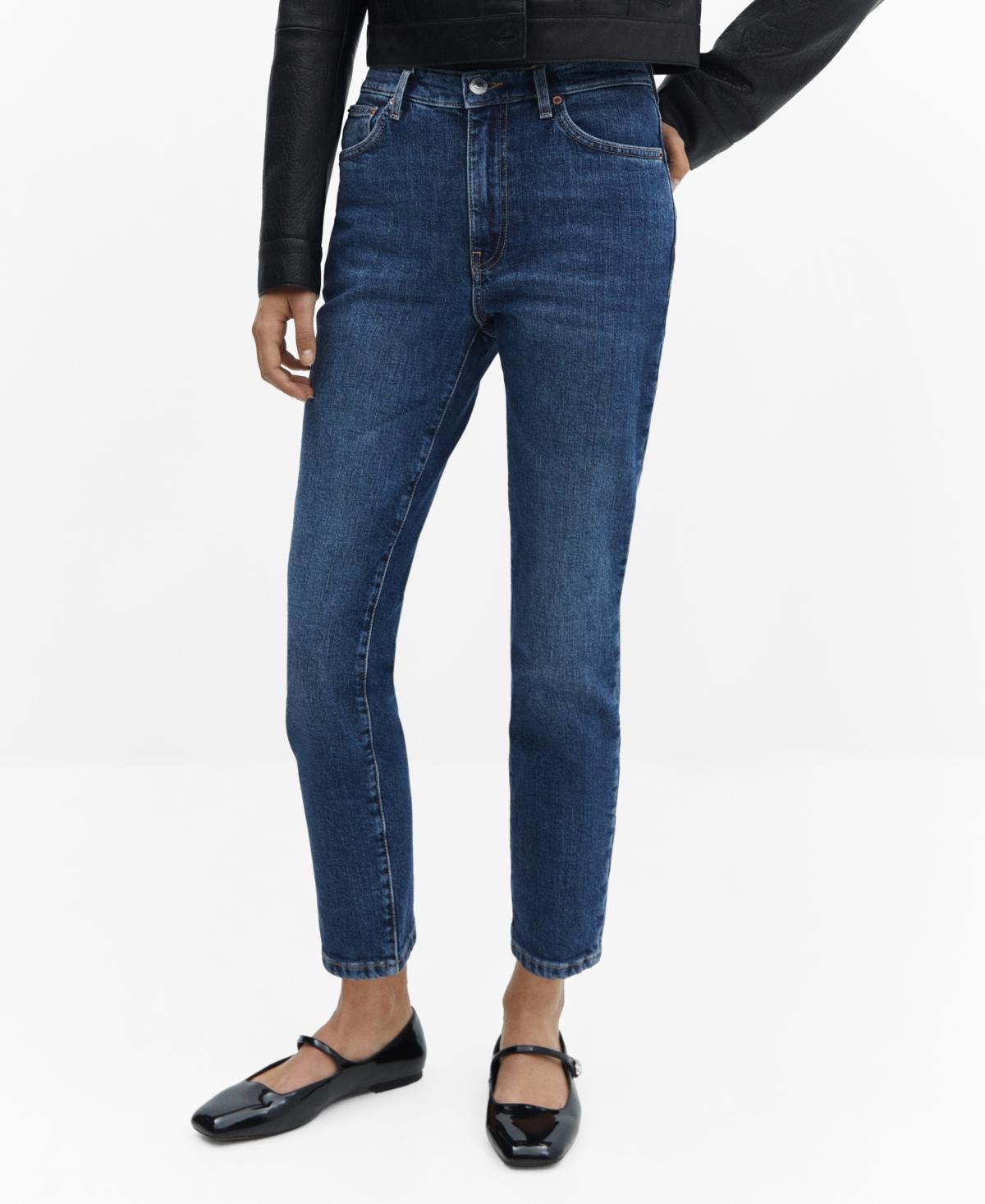 Mango Womens Slim Cropped Jeans Product Image