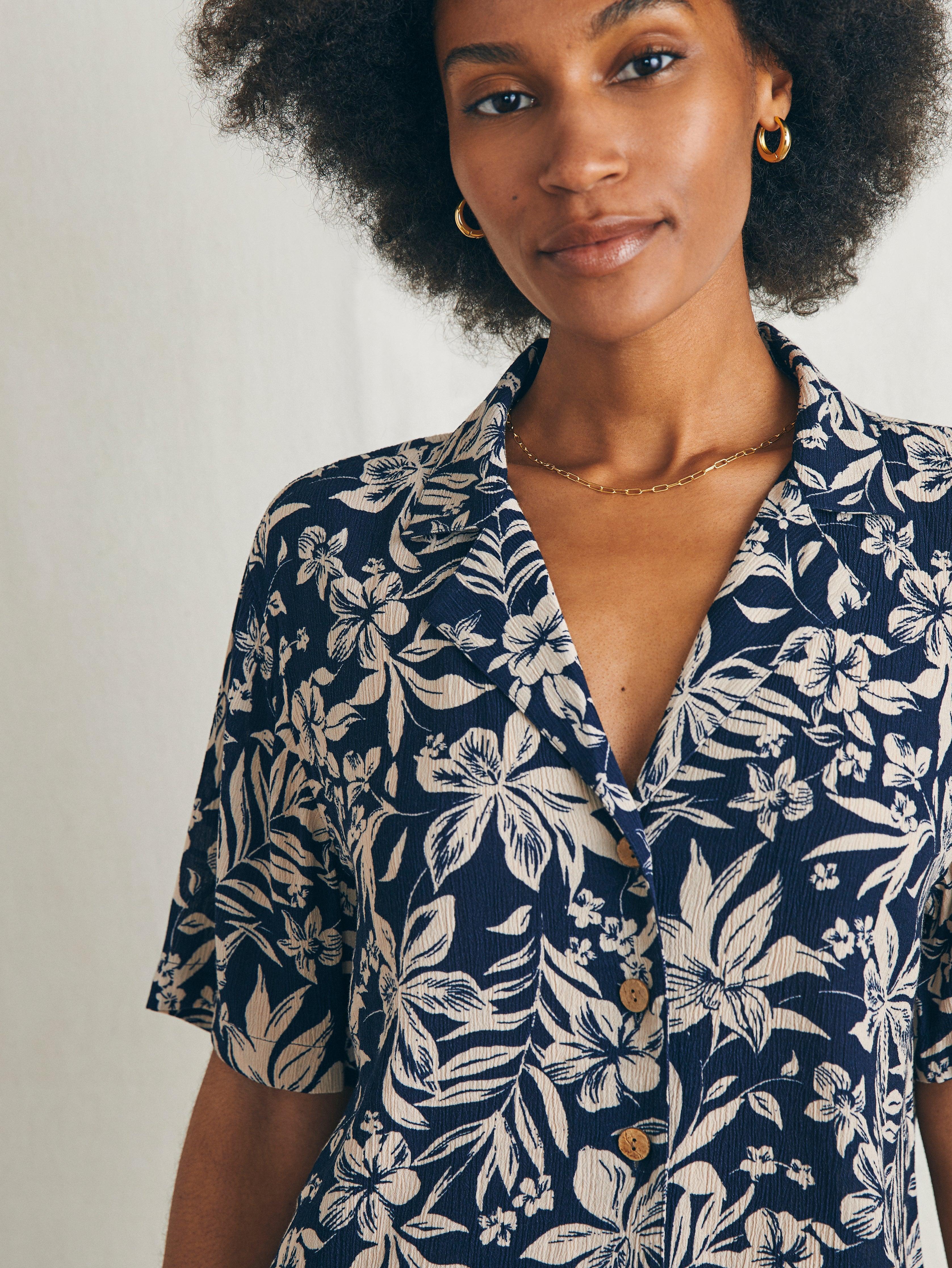 Cabana Camp Shirt - Navy Canopy Floral Female Product Image