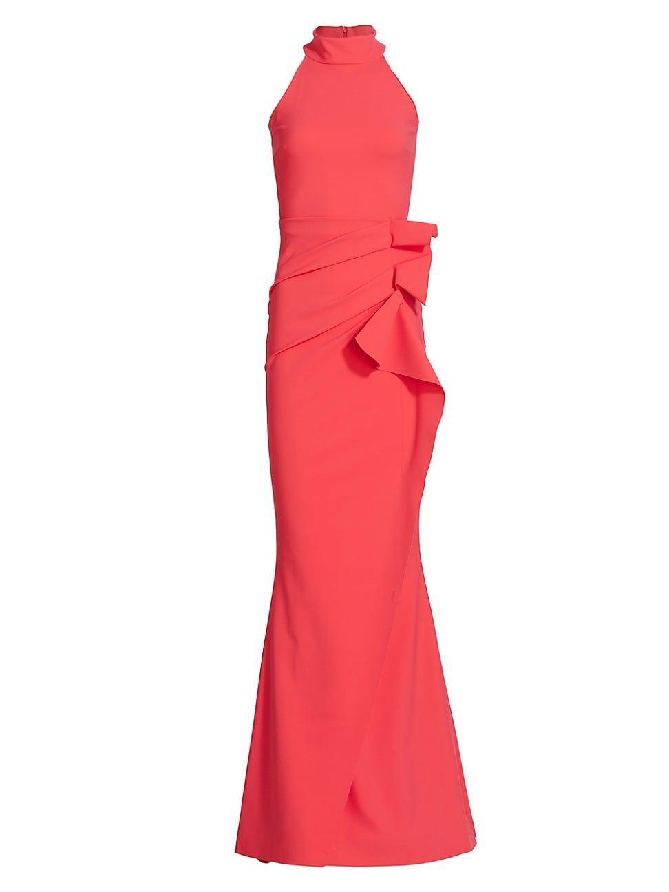 Womens Gudrum Halter Ruffle Gown Product Image