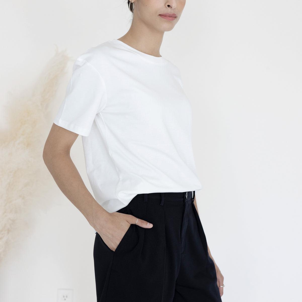 The Basic Everyday Tee Loose Fit White Product Image