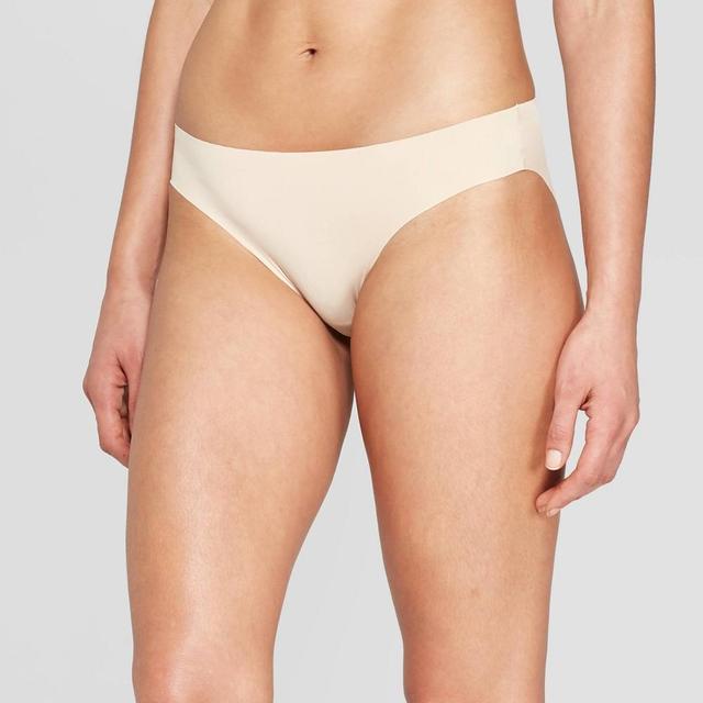 Womens Invisible Edge Bikini Underwear - Auden Soft Beige L Product Image