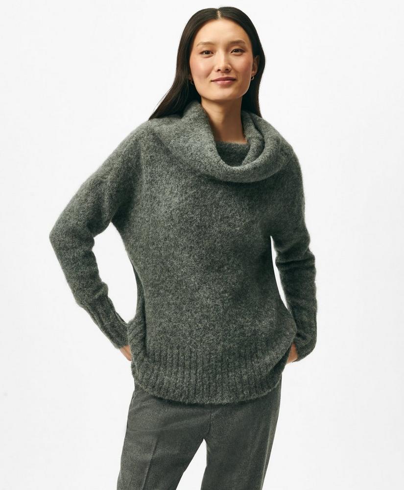 Cowl Neck Brushed Sweater in Alpaca-Wool Blend Product Image