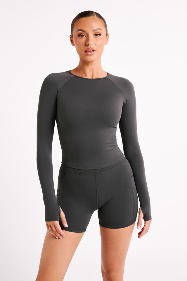 Venus Long Sleeve Top - Charcoal Product Image