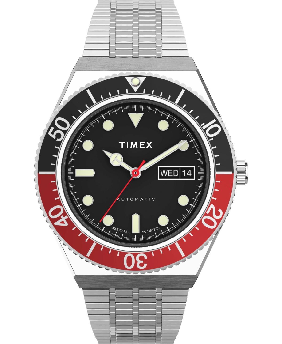 Timex Mens M79 Automatic Silver-Tone Stainless Steel Bracelet Watch 40mm Product Image