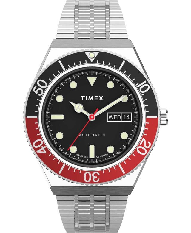 Timex Mens M79 Automatic Silver-Tone Stainless Steel Bracelet Watch 40mm Product Image