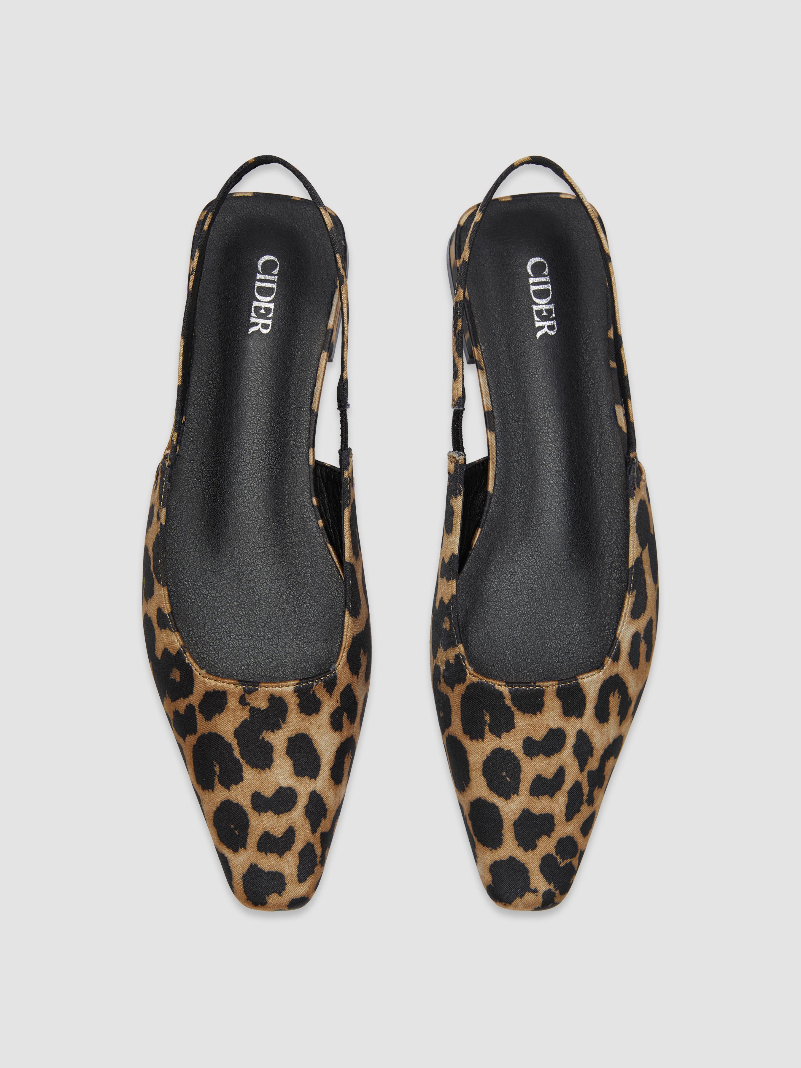 LEOPARD PRINT SLINGBACK FLATS Product Image