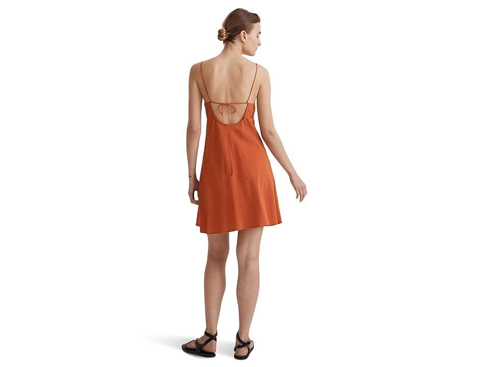 Madewell Layton Mini Slip Dress (Copperwashed Orange) Women's Clothing Product Image