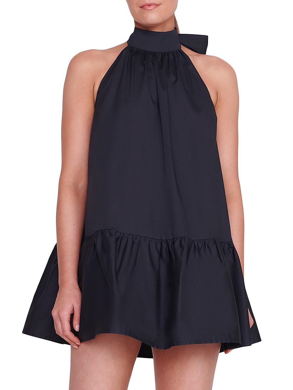 Womens Marlowe Halter Flounce Minidress Product Image