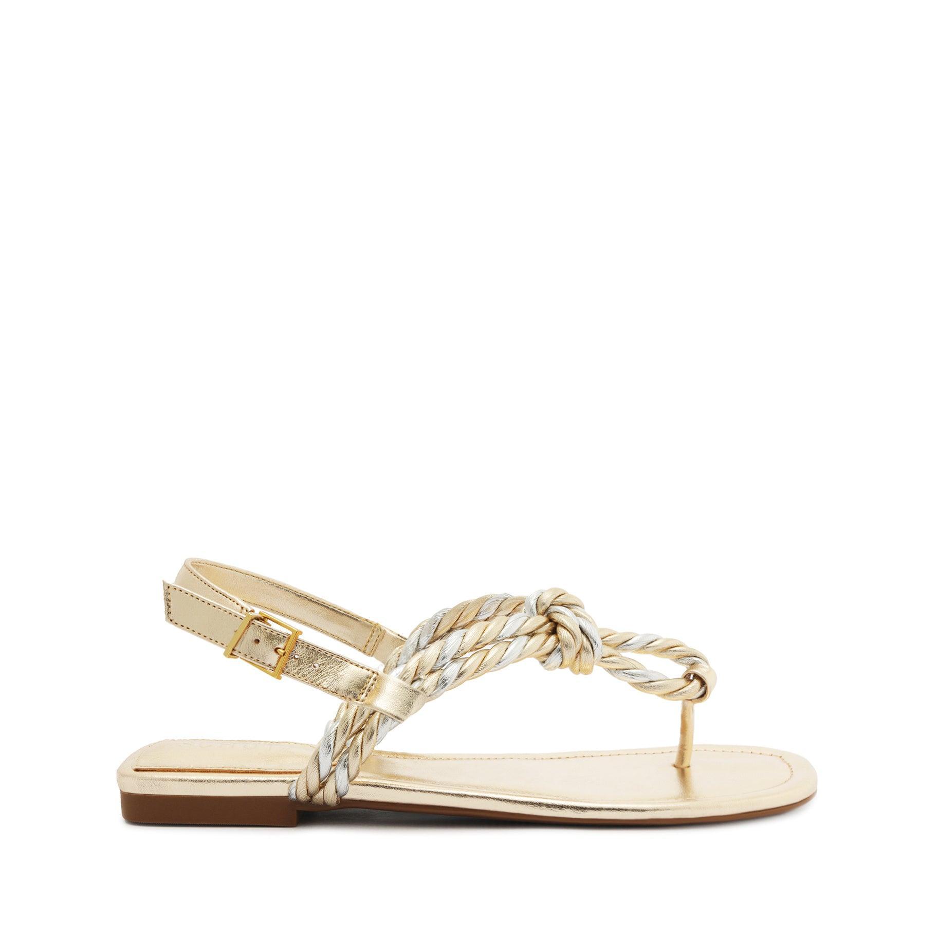 Sage Metallic Flat Sandal Female Product Image