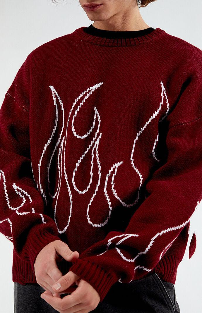 Men's Flame Cropped Sweater Product Image