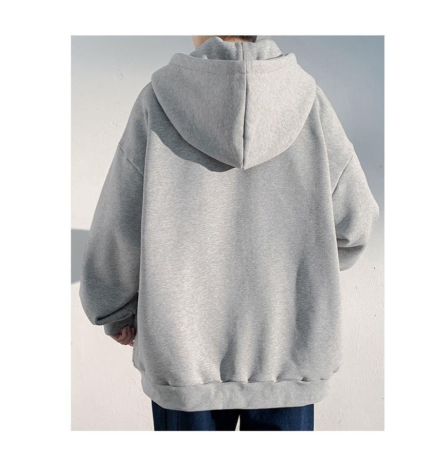 Lettering Zip-Up Hoodie Product Image