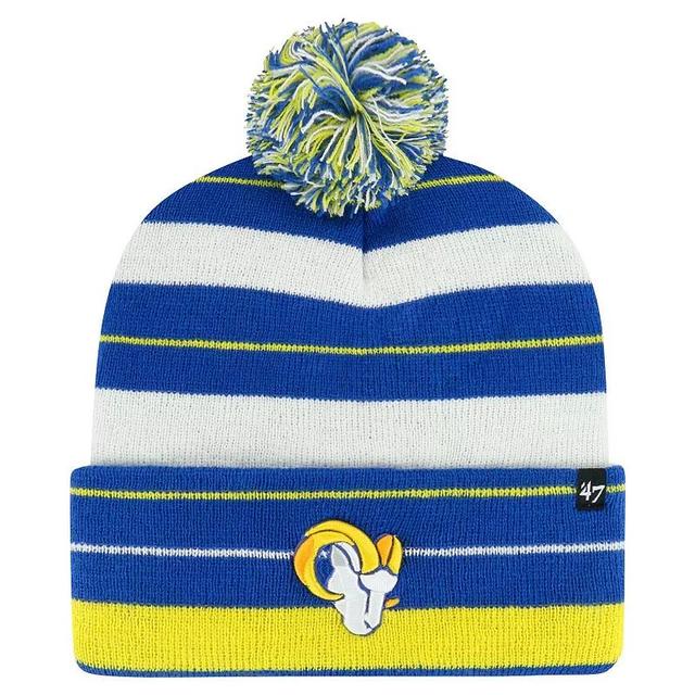 Mens 47 Royal Los Angeles Rams Powerline Cuffed Knit Hat with Pom Product Image