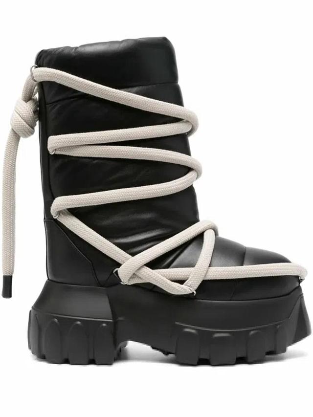 RICK OWENS Lunar Mega Tractor Boots In Black Product Image