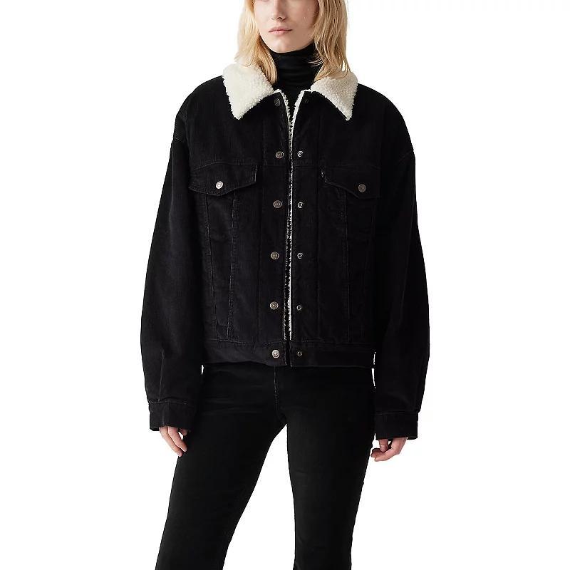 Womens Levis 90s Sherpa Trucker Jacket Black product image