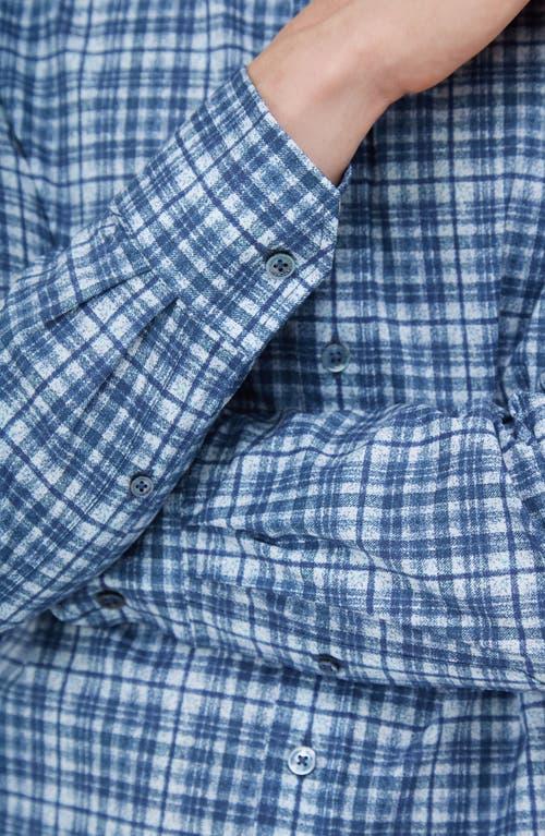 BUGATCHI Julian Shaped Fit Plaid Button-up Shirt In Dusty Blue Product Image