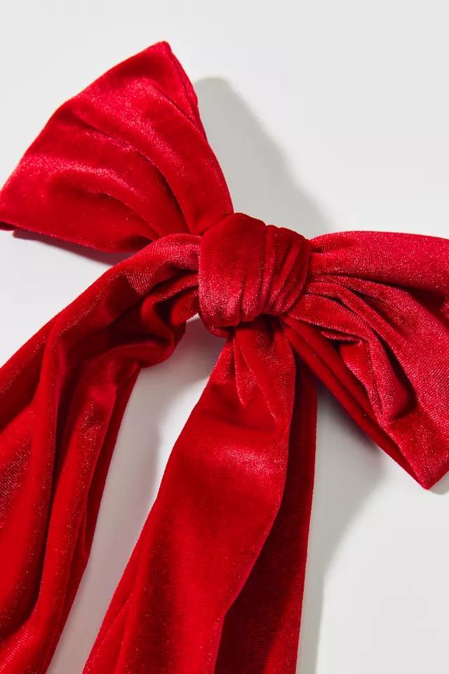 Large Velvet Hair Bow Clip Product Image